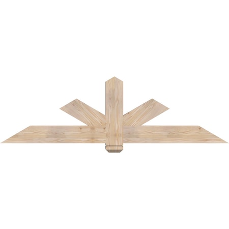 Ekena Millwork Kennewick Smooth Timber Gable Bracket, Douglas Fir, 72"W x 21"H x 3 1/2"D x 5 1/2"F, 7/12 Pitch GBW072X21X0406KEN00SDF